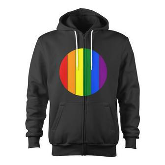 Circle Lgbt Gay Pride Lesbian Bisexual Ally Quote Zip Up Hoodie - Monsterry UK