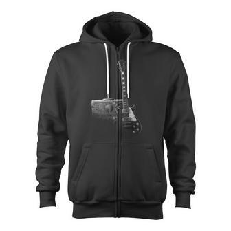 Classic Vintage Guitar And Amp Tshirt Zip Up Hoodie - Monsterry
