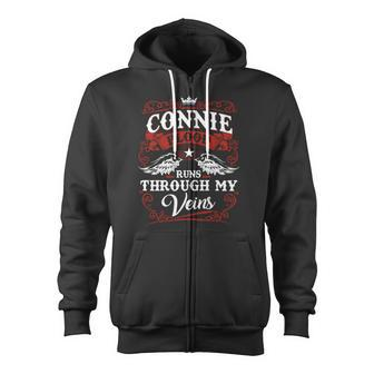 Connie Name Shirt Connie Family Name V2 Zip Up Hoodie - Monsterry DE