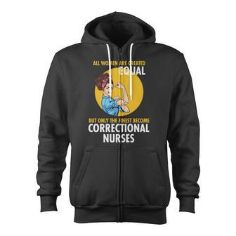 Correctional Nurse Tshirt Zip Up Hoodie - Monsterry