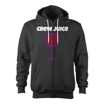 Crew Juice Wine Alcohol Flight Attendant Zip Up Hoodie - Monsterry