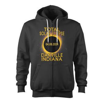 Danville Indiana Total Solar Eclipse 2024 Zip Up Hoodie - Monsterry UK