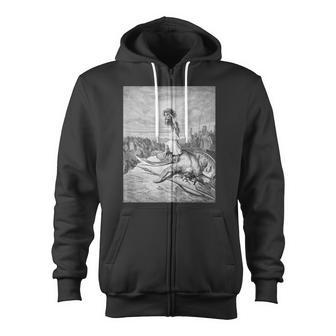 David And Goliath Gustave Dore Zip Up Hoodie - Monsterry DE