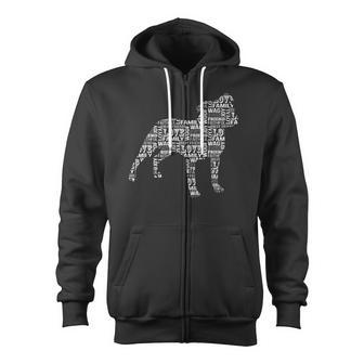 Dog Staffordshire Staffie Or Staffordshire Bull Terrier Dog Lover Zip Up Hoodie - Monsterry