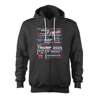 Donald Trump 2024 Election Gop Zip Up Hoodie - Monsterry AU