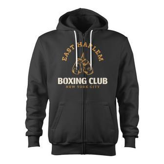 East Harlem New York City Boxing Club Boxing Zip Up Hoodie - Monsterry AU