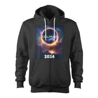 Eclipse 2024 Total Solar Astronomer Zip Up Hoodie - Monsterry