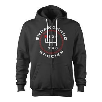 Endangered Species Manual Stick Shift Car Owner Driver Zip Up Hoodie - Monsterry AU