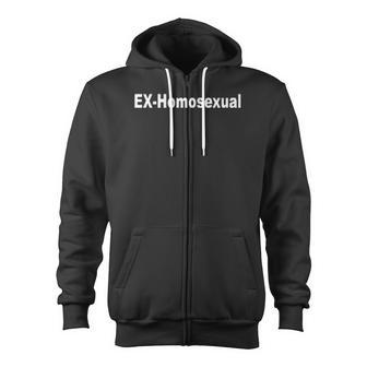 Ex Homosexual Zip Up Hoodie - Monsterry UK