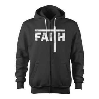 Faith Cross Logo Zip Up Hoodie - Monsterry DE