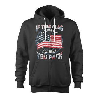 If This Flag Offends You Zip Up Hoodie - Monsterry CA