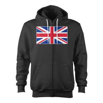Flag United Kingdom Union Jack British Flags Top Zip Up Hoodie - Monsterry