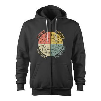Formula Wheel Electrical Engineering Electricity Ohm's Law Zip Up Hoodie - Monsterry AU
