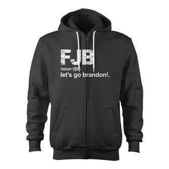 Anti Biden Fjb Definition Let's Go Brandon Zip Up Hoodie - Monsterry DE