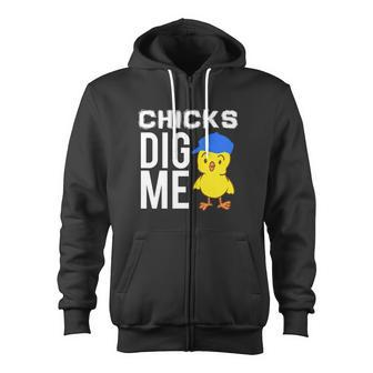 Easter For Boys Chicks Dig Me Zip Up Hoodie - Monsterry CA
