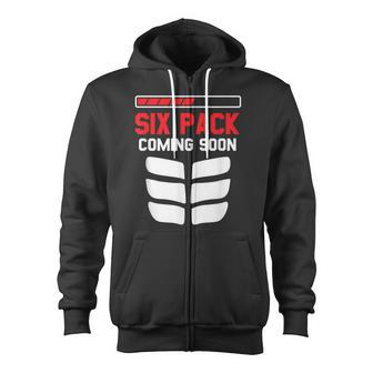 Sports Body Fitness Six Pack Coming Soon Zip Up Hoodie - Monsterry UK