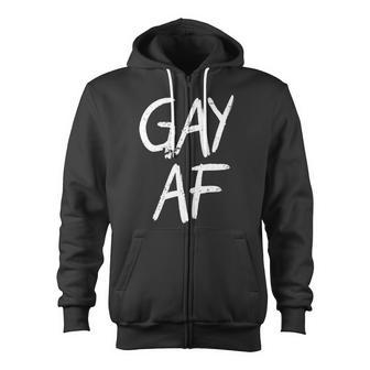 Gay Af Pride Logo Zip Up Hoodie - Monsterry