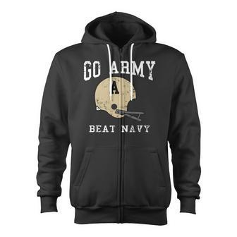 Go Army Beat Navy America's Game Vintage Football Helmet Zip Up Hoodie - Monsterry