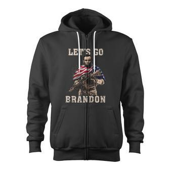 Lets Go Brandon Fjb Abraham Lincoln Zip Up Hoodie - Monsterry UK