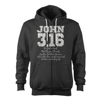 For God So Loved The World John 316 Bible Verse Christian Zip Up Hoodie - Monsterry CA