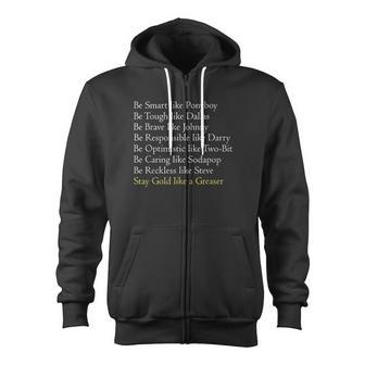 Gold Like A Greaser Classic Movie Book Graphic Novel Zip Up Hoodie - Monsterry