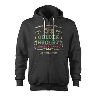 Golden Vegas Casino Hotel Retro Vintage Zip Up Hoodie - Monsterry UK