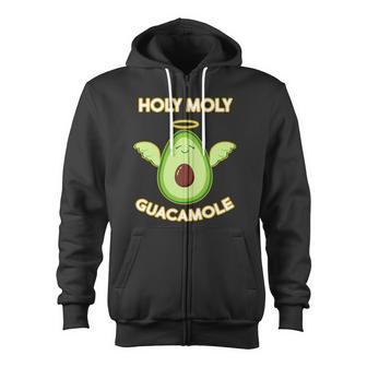 Holy Moly Guacamole Zip Up Hoodie - Monsterry