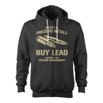 Invest In Precious Metals Buy Lead Support Zip Up Hoodie - Monsterry DE