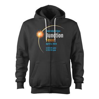 Junction Texas Tx Total Solar Eclipse 2024 1 Zip Up Hoodie - Monsterry