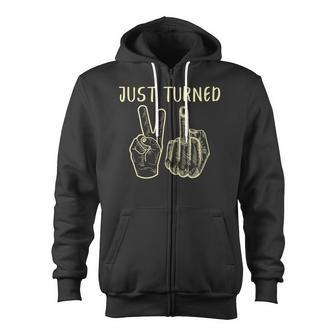 Just Turned 21 Years Old 21St Birthday Party Zip Up Hoodie - Monsterry CA
