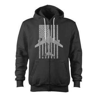 Kc-135 Stratotanker Military Aircraft Vintage Flag Zip Up Hoodie - Monsterry