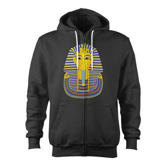 King Tut Pharaoh Egyptian Zip Up Hoodie - Monsterry DE