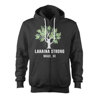Lahaina Strong Maui Hawaii Old Banyan Tree Zip Up Hoodie - Monsterry