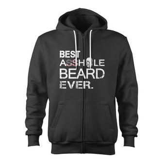Mens Best Asshole Beard Ever Zip Up Hoodie - Monsterry
