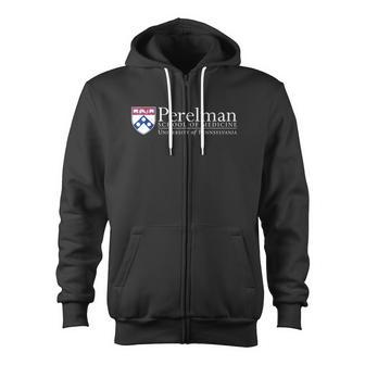 Mens Penn Quakers Apparel Perelman School Of Medicine Tshirt Zip Up Hoodie - Monsterry AU