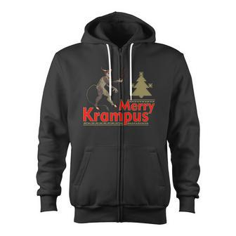 Merry Krampus Zip Up Hoodie - Monsterry