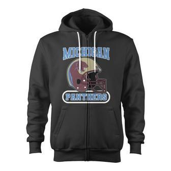 Michigan Panthers Football Logo Zip Up Hoodie - Monsterry