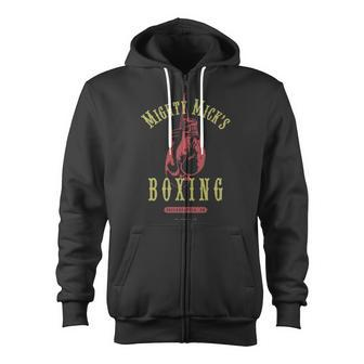 Mighty Mick's Boxing Gym Vintage Distressed And Faded Zip Up Hoodie - Monsterry AU