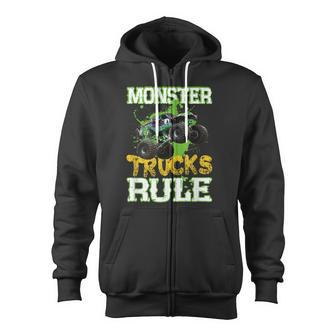 Monster Trucks Are My Jam Monster Trucks Zip Up Hoodie - Monsterry DE