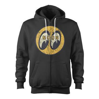 Moon Eyes Icon Graphic Zip Up Hoodie - Monsterry