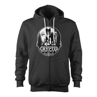 National Cryptid Society Mothman Zip Up Hoodie - Monsterry AU