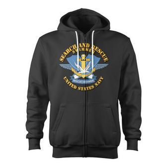 Navy Search And Rescue Swimmer T Shirt Zip Up Hoodie - Monsterry