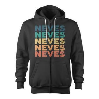 Neves Name Shirt Neves Family Name Zip Up Hoodie - Monsterry CA