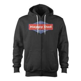 New Happy Dad Hard Seltzer No Pocket Zip Up Hoodie - Monsterry UK