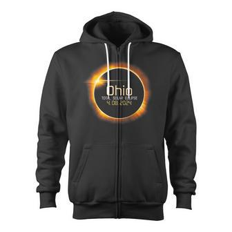 Ohio Solar Eclipse 2024 America Totality Zip Up Hoodie - Monsterry