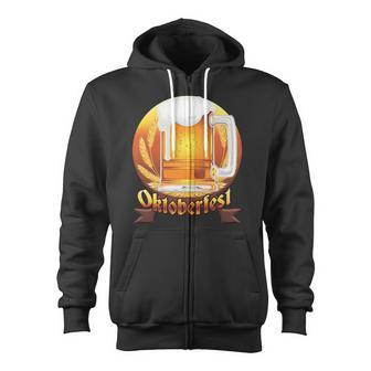 Oktoberfest Beer Logo Tshirt Zip Up Hoodie - Monsterry CA