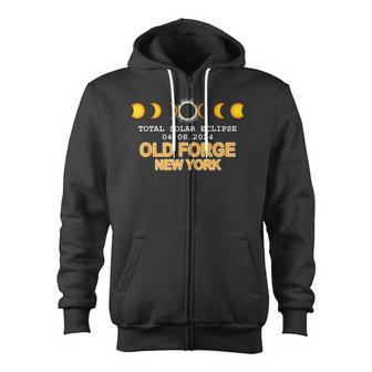 Old Forge New York Total Solar Eclipse 2024 Zip Up Hoodie - Monsterry DE