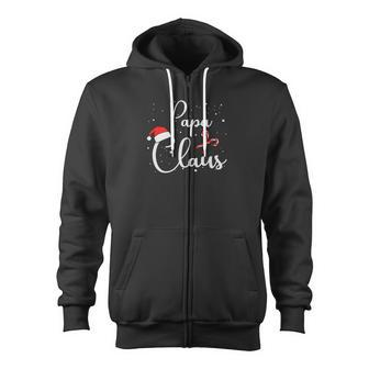 Papa Claus Matching Family Christmas Gif Zip Up Hoodie - Monsterry