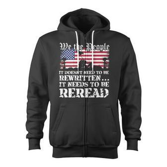 We The People Are Pissed It Doesn't Need To Be Rewritten Zip Up Hoodie - Monsterry