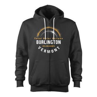 Proud Burlington Vermont Total Solar Eclipse 2024 Zip Up Hoodie - Monsterry AU